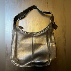 Vintage Coach Black Leather Bag